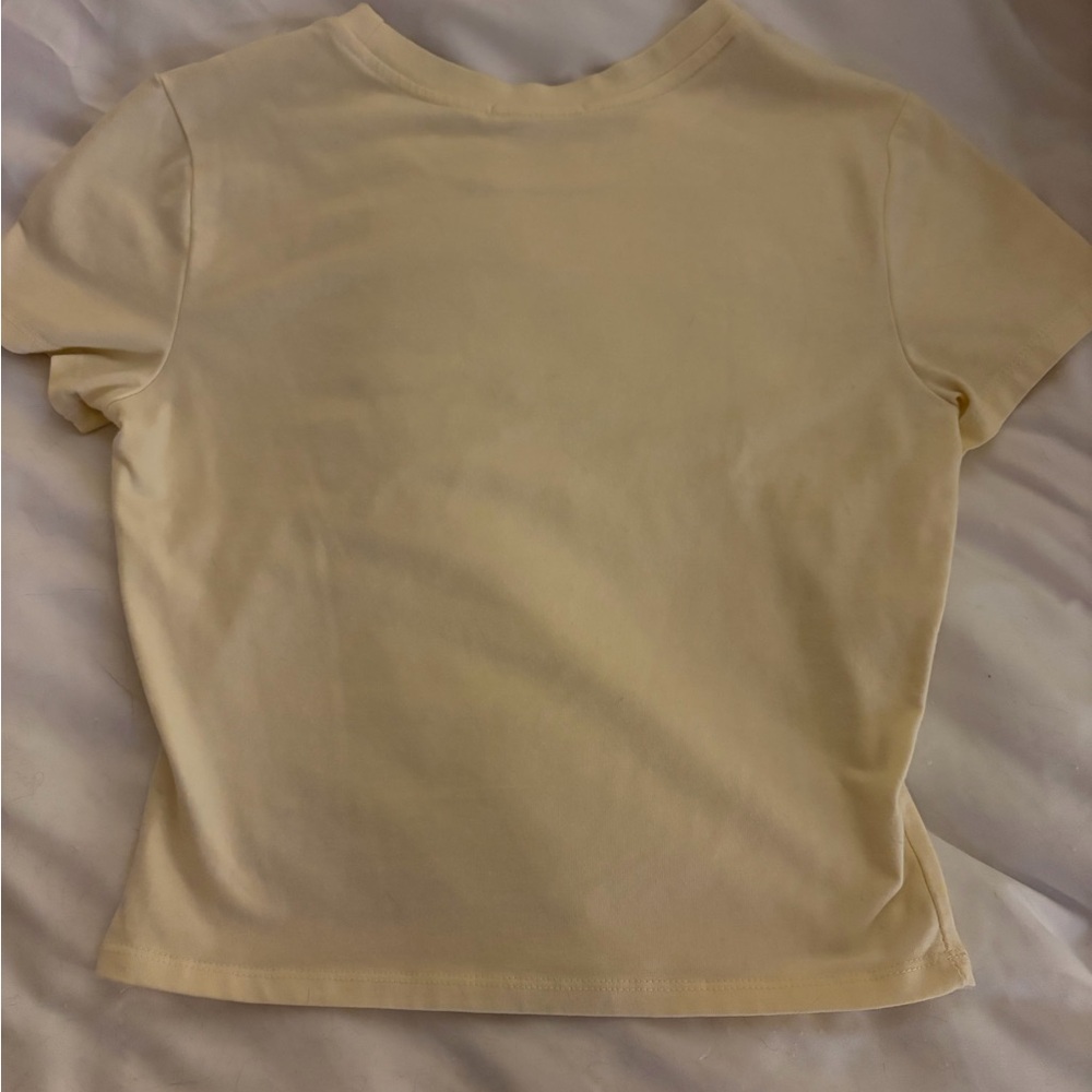 Yellow Crop Top with California Print - Picture 3 of 5